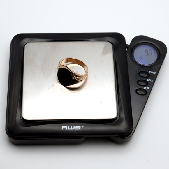 10k Gold Signet Ring HEAVY 9g SOLID Yellow Gold YG karat Blank size 10.5 - Picture 5 of 7